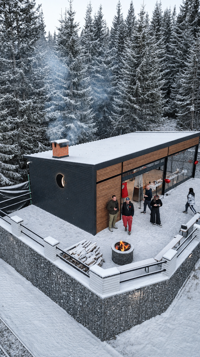 Foișor încălzit și zonă de evenimente la Nivalis Resort & SPA, Buscat